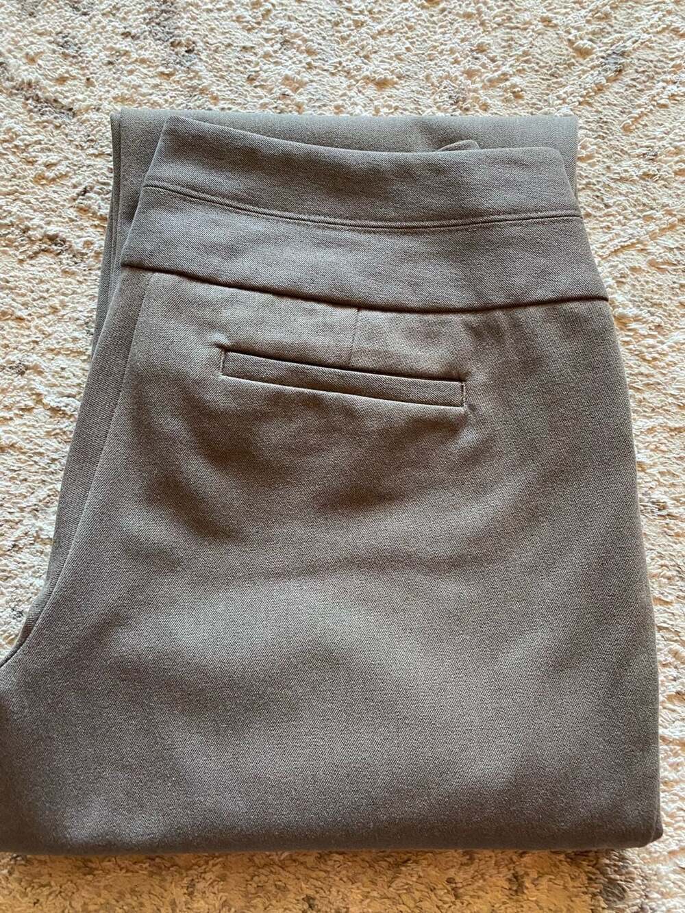 Express Women's Dark Beige Straight Leg Dress Pants, Size 2R